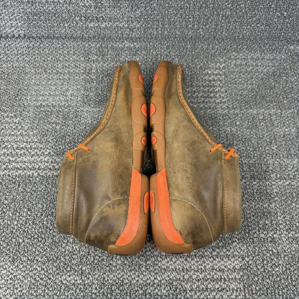 Twisted X MDM0019 Driving Moc Brown Leather Chukka Boots Mens Size 8M Orange